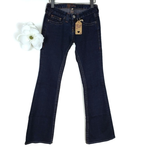 Bebe Kayla Gold Rhinestone Embellished Deep Wash Flare Stretchy Jeans Size: 26P - Picture 4 of 9